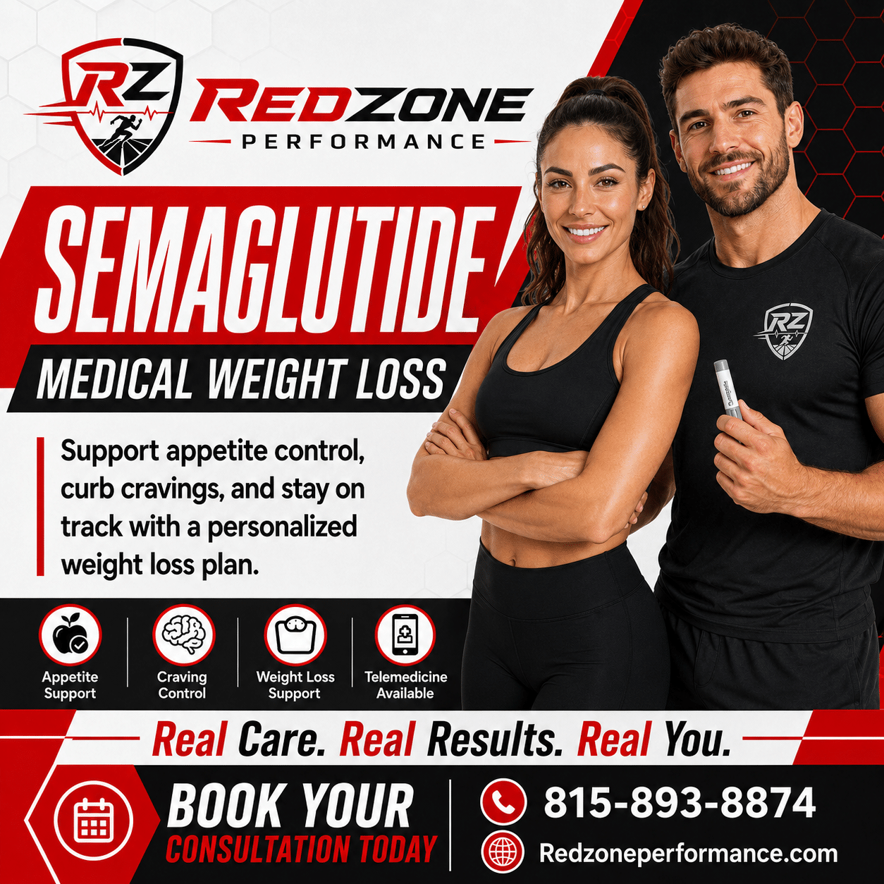 Patient discussing Semaglutide medical weight loss and appetite suppression with a medical provider via telehealth.